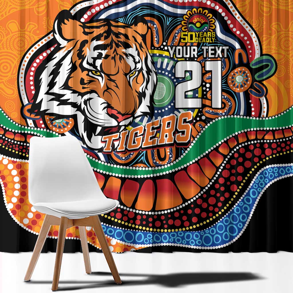 Custom Tigers Honouring First Nations Window Curtain NAIDOC 2026 Deadly 50 Years