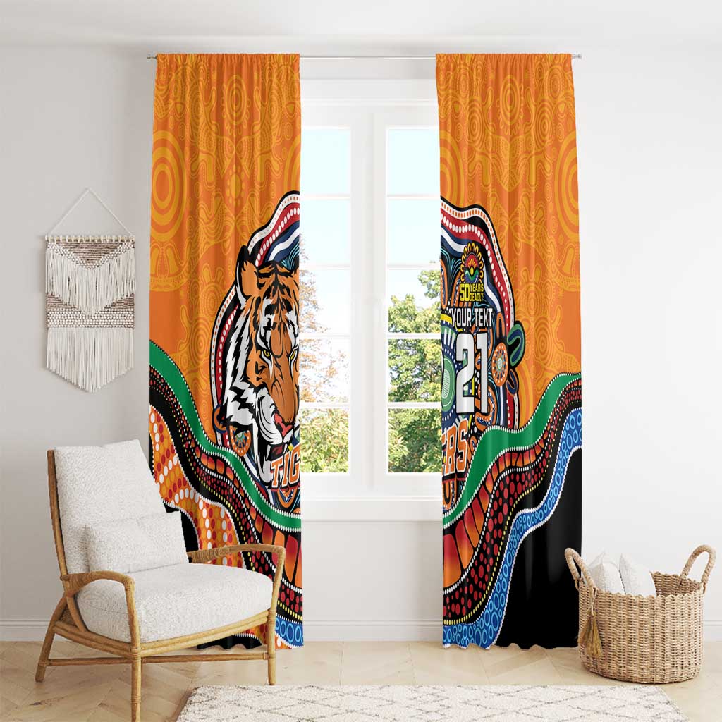 Custom Tigers Honouring First Nations Window Curtain NAIDOC 2026 Deadly 50 Years