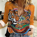 Custom Tigers Honouring First Nations Women Casual Shirt NAIDOC 2026 Deadly 50 Years