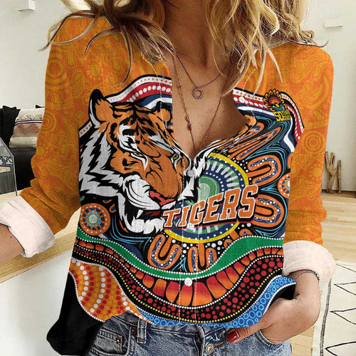 Custom Tigers Honouring First Nations Women Casual Shirt NAIDOC 2026 Deadly 50 Years