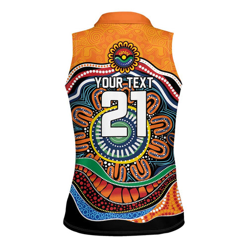 Custom Tigers Honouring First Nations Women Sleeveless Polo Shirt NAIDOC 2026 Deadly 50 Years