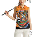 Custom Tigers Honouring First Nations Women Sleeveless Polo Shirt NAIDOC 2026 Deadly 50 Years