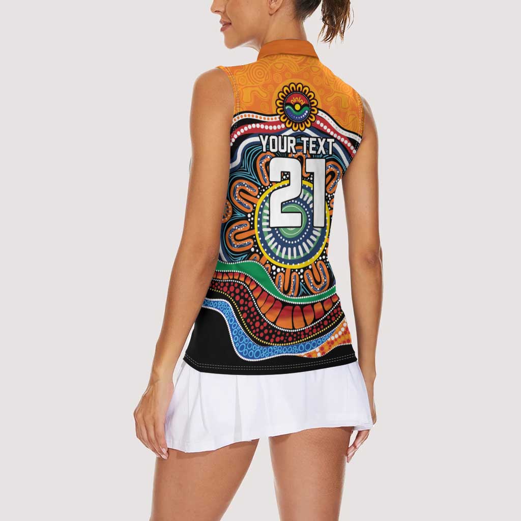 Custom Tigers Honouring First Nations Women Sleeveless Polo Shirt NAIDOC 2026 Deadly 50 Years