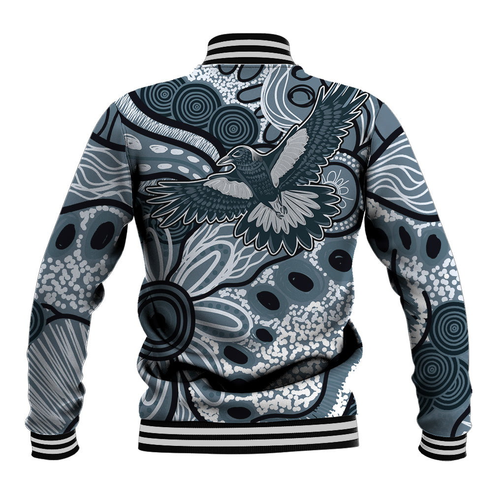 Magpies Aboriginal Art Baseball Jacket