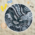 Magpies Aboriginal Art Beach Blanket