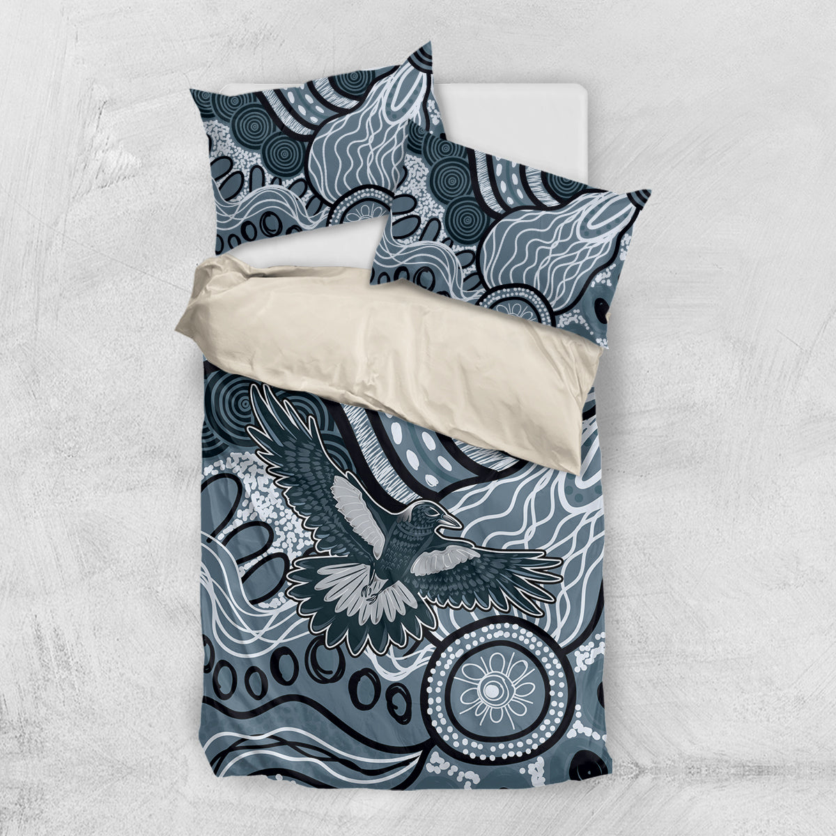 Magpies Aboriginal Art Bedding Set