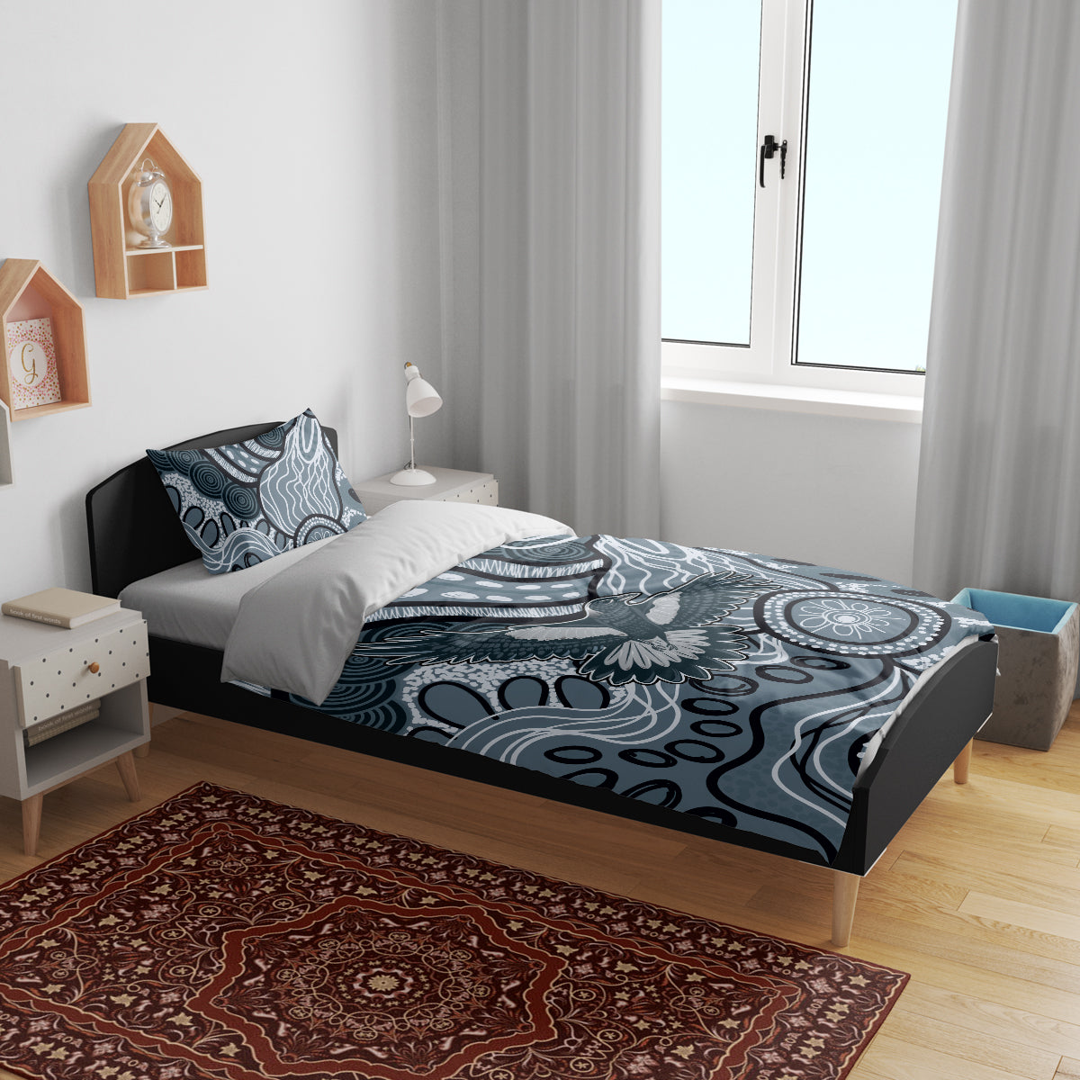 Magpies Aboriginal Art Bedding Set