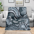 Magpies Aboriginal Art Blanket