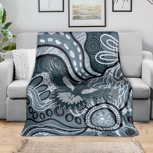 Magpies Aboriginal Art Blanket