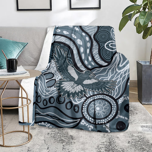 Magpies Aboriginal Art Blanket