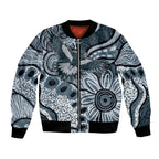 Magpies Aboriginal Art Bomber Jacket