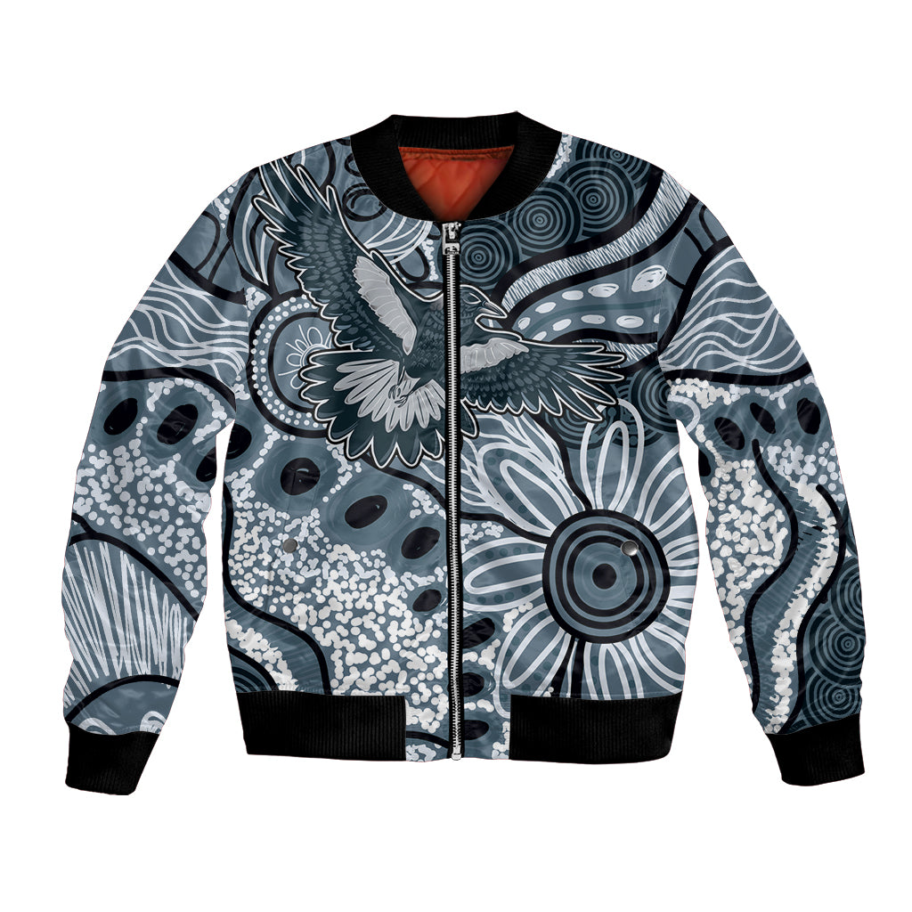 Magpies Aboriginal Art Bomber Jacket