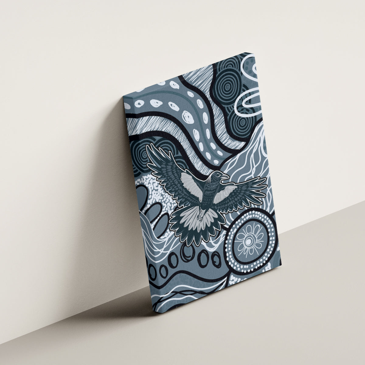 Magpies Aboriginal Art Canvas Wall Art