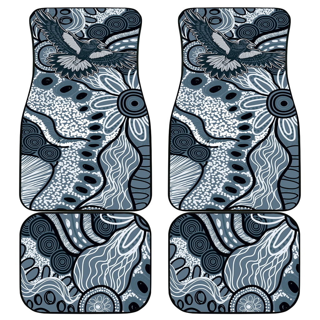 Magpies Aboriginal Art Car Mats