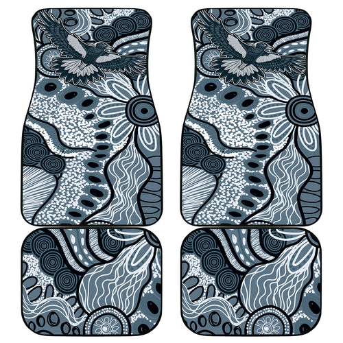 Magpies Aboriginal Art Car Mats