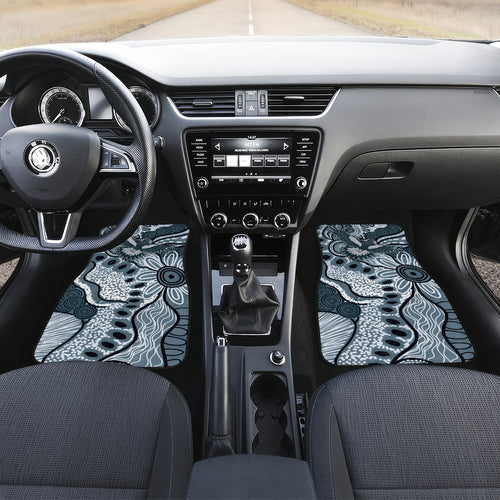 Magpies Aboriginal Art Car Mats