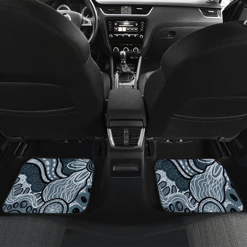Magpies Aboriginal Art Car Mats