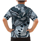 Magpies Aboriginal Art Family Matching Mermaid Dress and Hawaiian Shirt