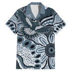 Magpies Aboriginal Art Family Matching Mermaid Dress and Hawaiian Shirt