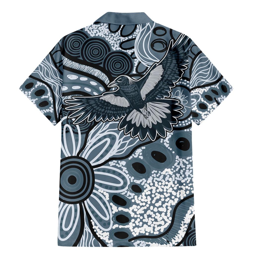 Magpies Aboriginal Art Family Matching Mermaid Dress and Hawaiian Shirt