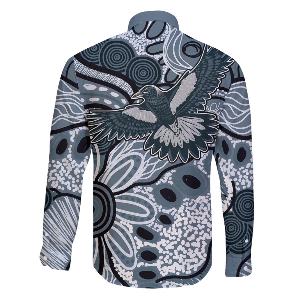 Magpies Aboriginal Art Family Matching Summer Maxi Dress and Hawaiian Shirt