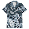 Magpies Aboriginal Art Family Matching Tank Maxi Dress and Hawaiian Shirt