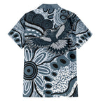 Magpies Aboriginal Art Family Matching Tank Maxi Dress and Hawaiian Shirt