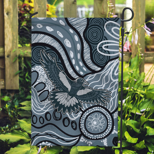 Magpies Aboriginal Art Garden Flag