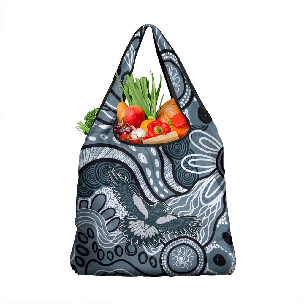 Magpies Aboriginal Art Grocery Bag