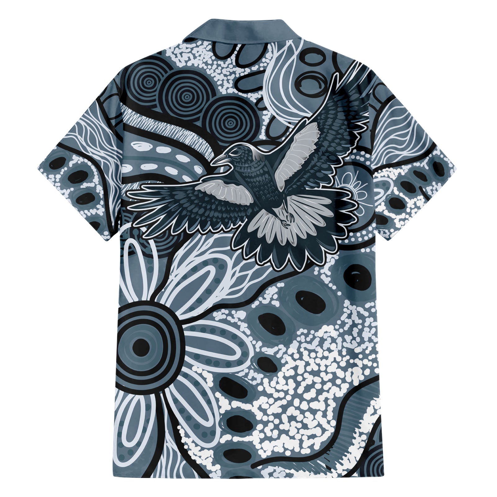 Magpies Aboriginal Art Hawaiian Shirt