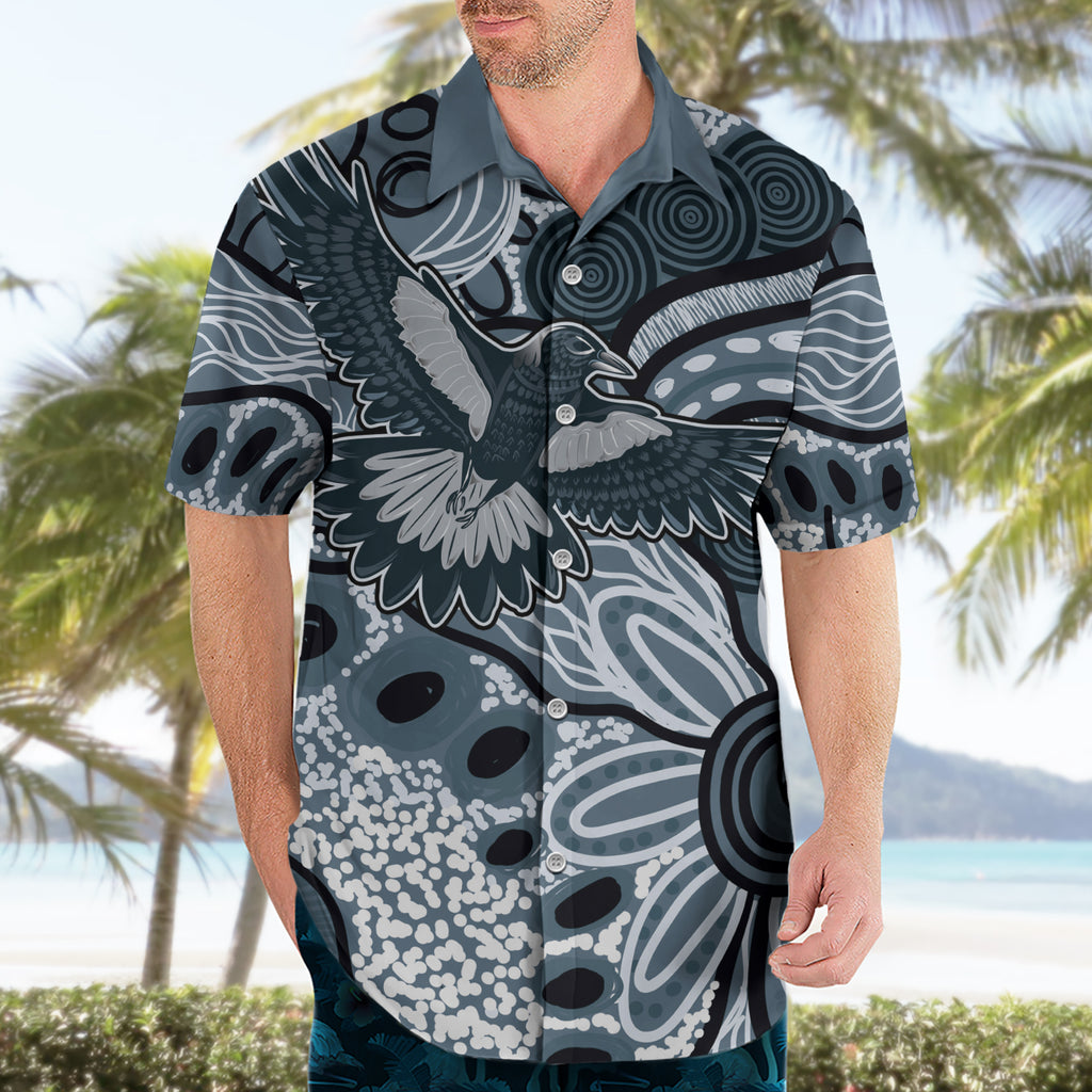 Magpies Aboriginal Art Hawaiian Shirt
