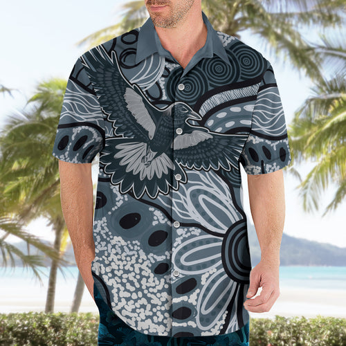 Magpies Aboriginal Art Hawaiian Shirt