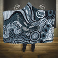 Magpies Aboriginal Art Hooded Blanket
