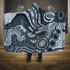 Magpies Aboriginal Art Hooded Blanket