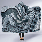 Magpies Aboriginal Art Hooded Blanket