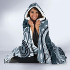 Magpies Aboriginal Art Hooded Blanket