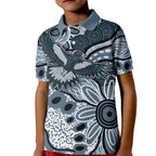 Magpies Aboriginal Art Kid Polo Shirt