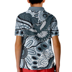 Magpies Aboriginal Art Kid Polo Shirt