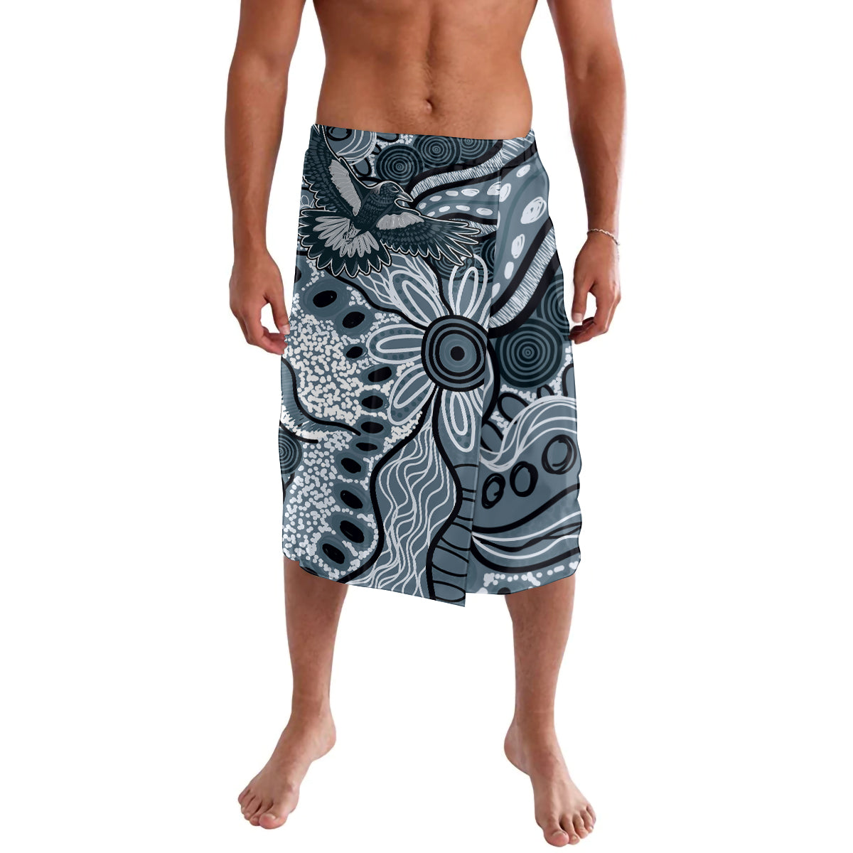 Magpies Aboriginal Art Lavalava