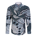 Magpies Aboriginal Art Long Sleeve Button Shirt