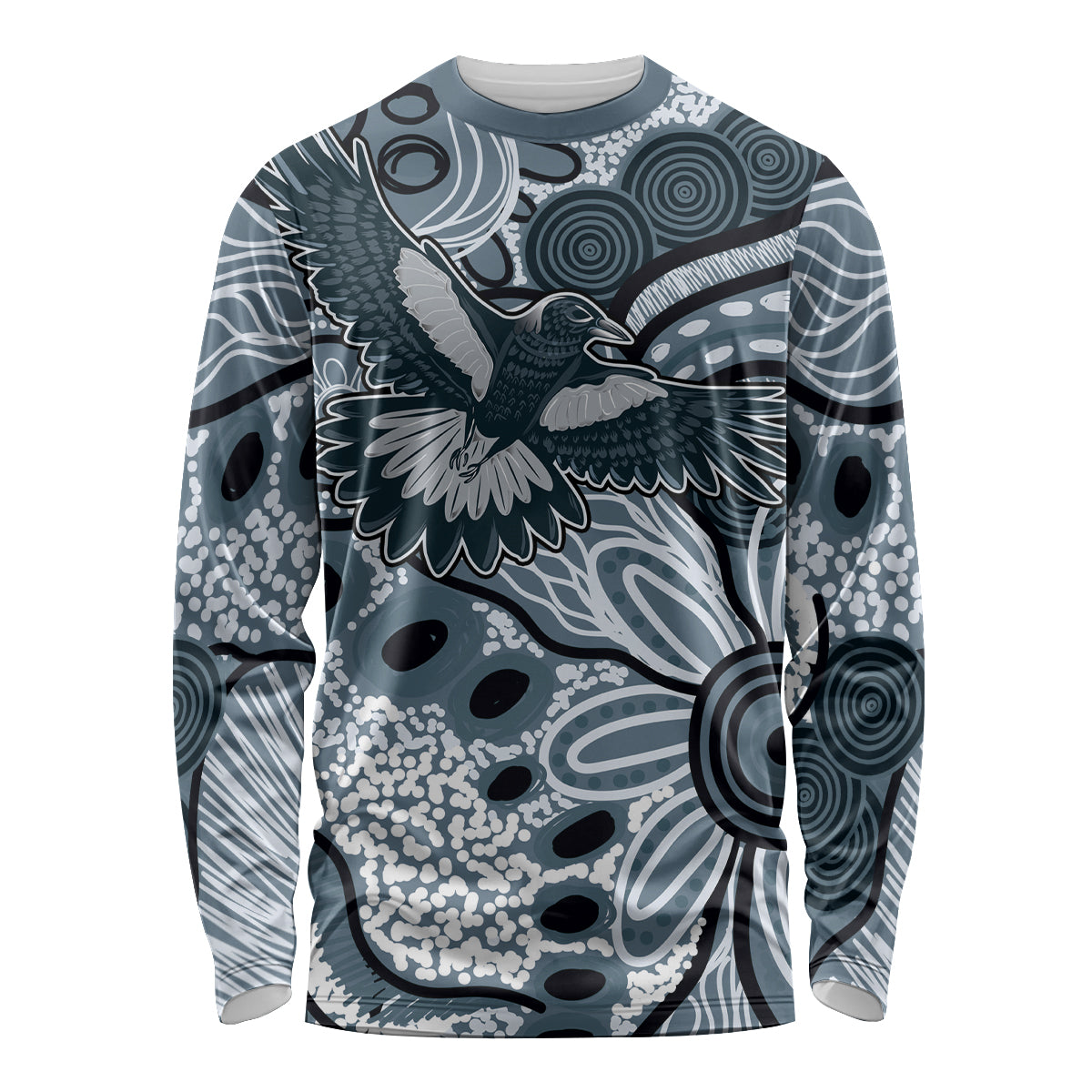 Magpies Aboriginal Art Long Sleeve Shirt