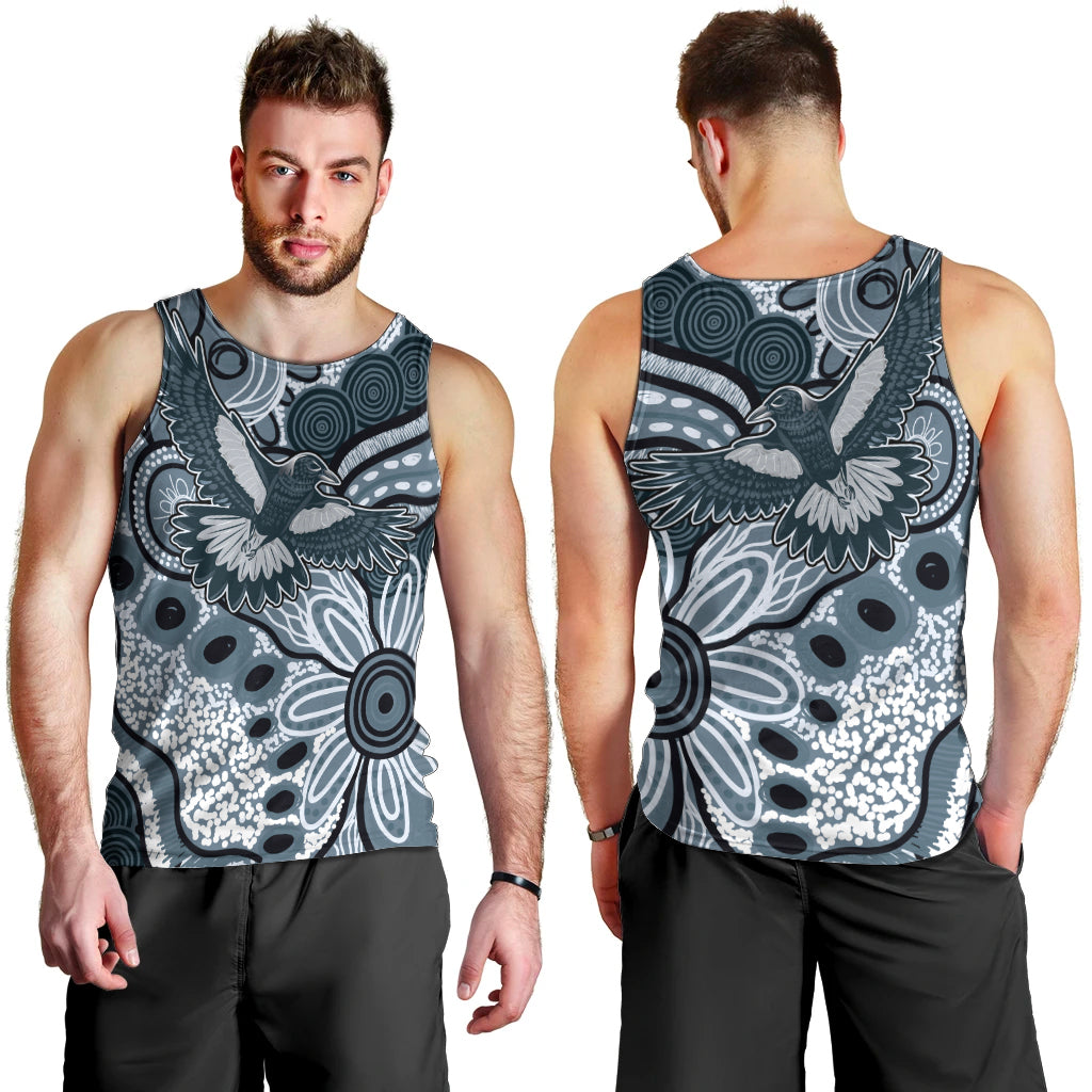 Magpies Aboriginal Art Men Tank Top