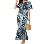 Magpies Aboriginal Art Mermaid Dress