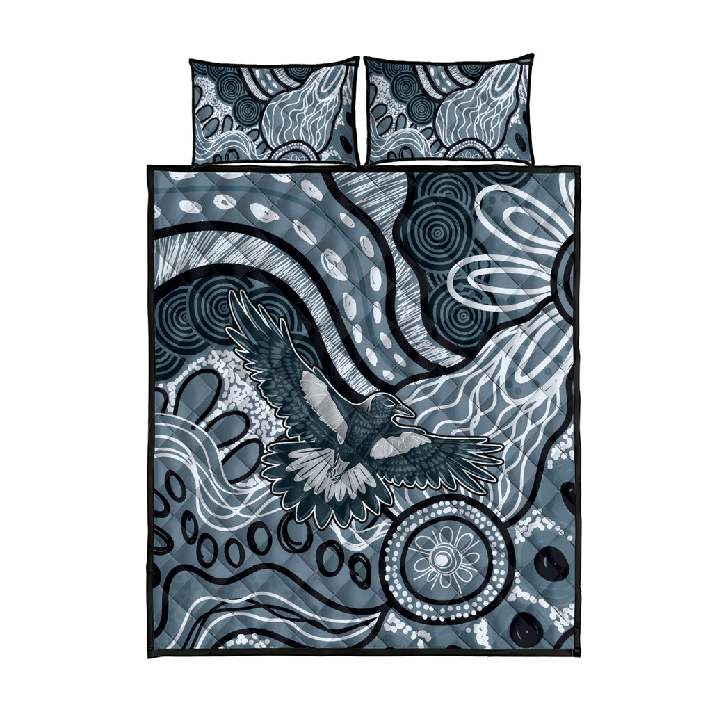 Magpies Aboriginal Art Quilt Bed Set
