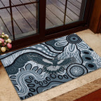Magpies Aboriginal Art Rubber Doormat