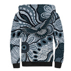 Magpies Aboriginal Art Sherpa Hoodie