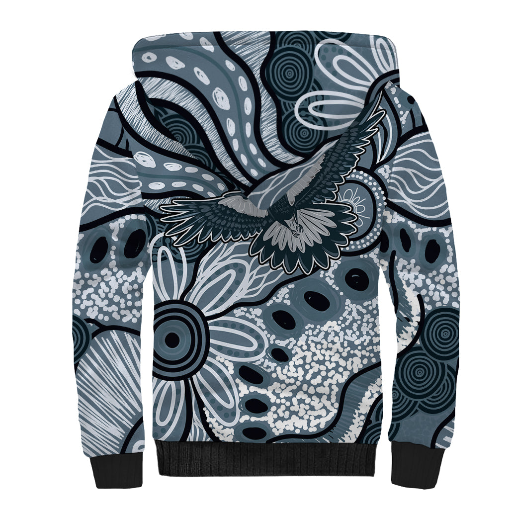 Magpies Aboriginal Art Sherpa Hoodie