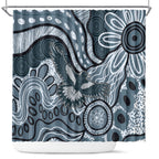 Magpies Aboriginal Art Shower Curtain