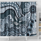 Magpies Aboriginal Art Shower Curtain