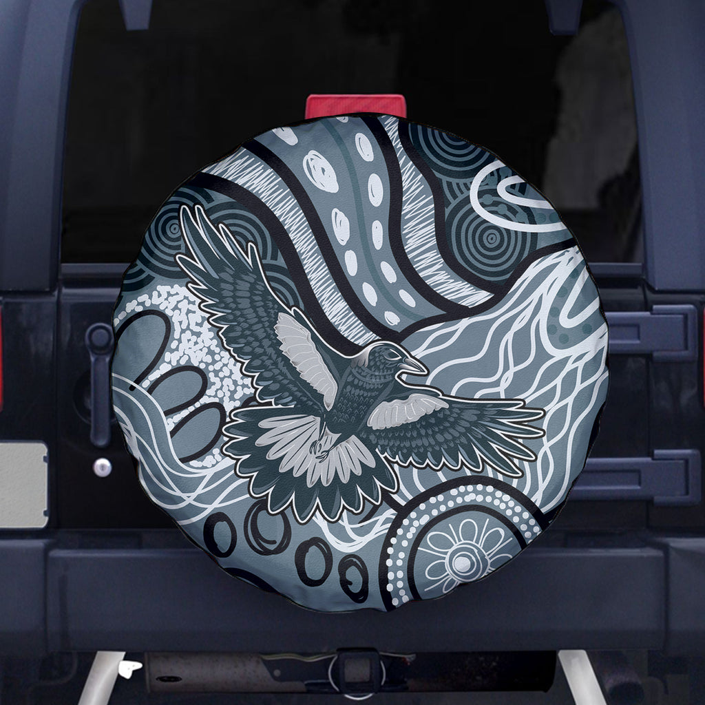 Magpies Aboriginal Art Spare Tire Cover